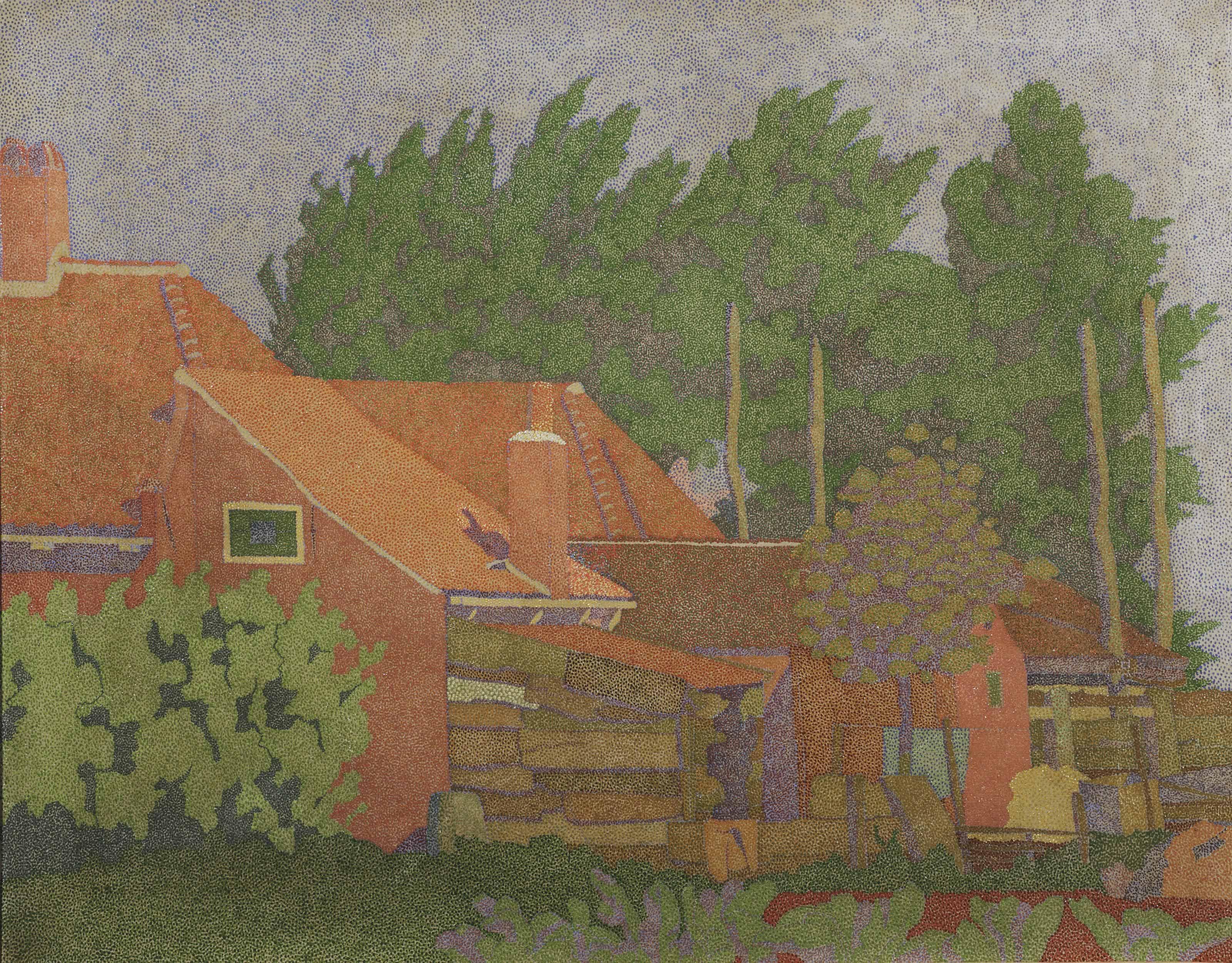 Hendricus Petrus Bremmer - A View Of A Farmhouse