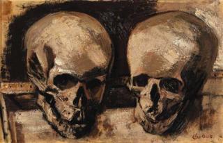 Hendrik Chabot - A Still Life With Two Skulls