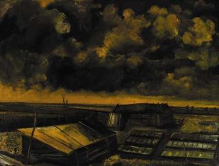 Hendrik Chabot - Greenhouses in a polder landscape