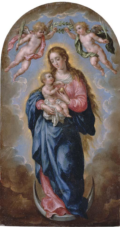 Hendrik de Clerck - The Madonna and Child in Glory