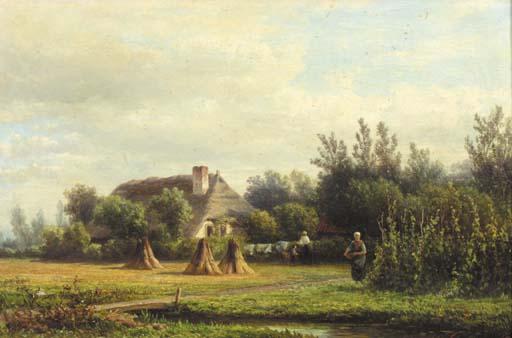 Hendrik Dirk Kruseman Van Elten - A summer\'s day at the farm