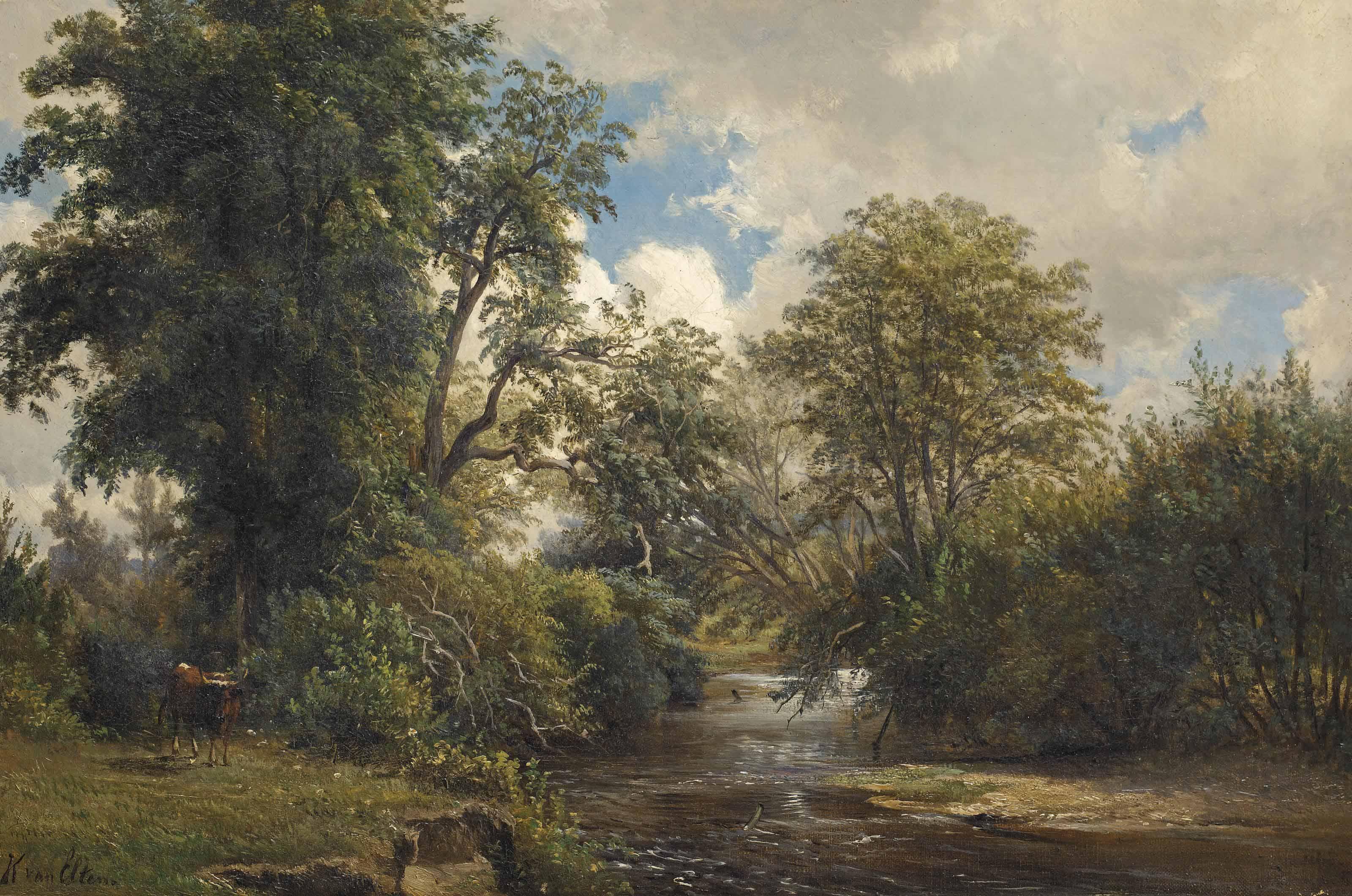 Hendrik Dirk Kruseman Van Elten - On Salmon Brook, Connecticut