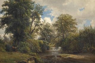 Hendrik Dirk Kruseman Van Elten - On Salmon Brook, Connecticut