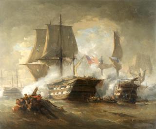 Hendrik Frans Schaefels - In the heat of a furious naval engagement