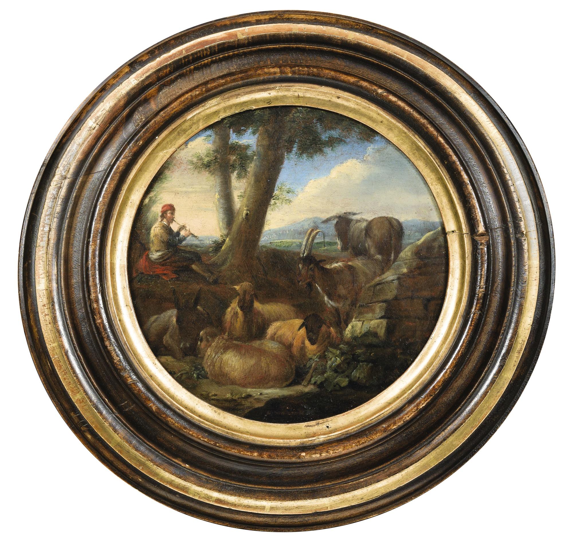 Hendrik Frans van Lint - Pastoral Scene Of A Shepherd With Animals