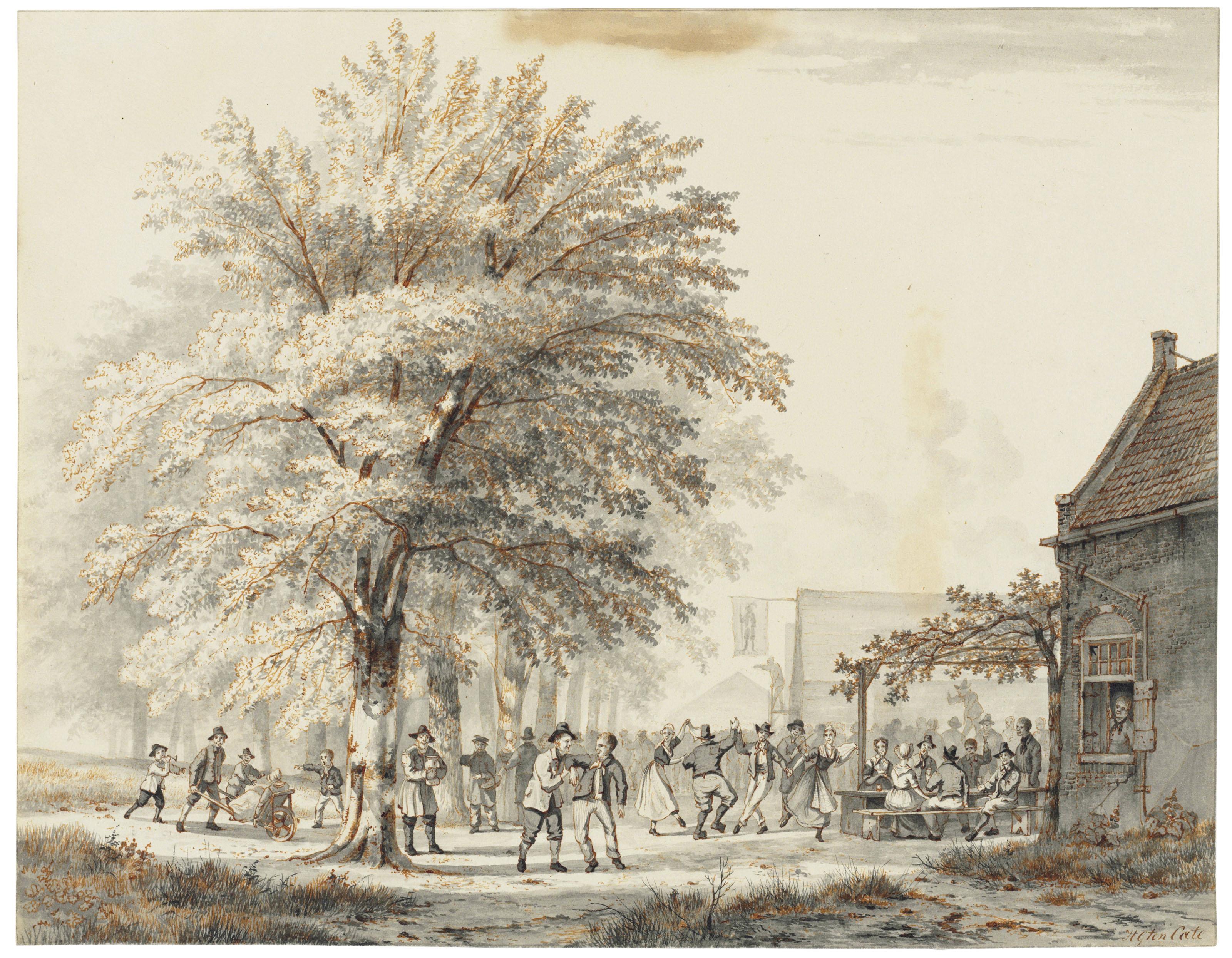 Hendrik Gerrit Ten Cate - A village kermesse said to be in the Haarlemerhout