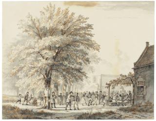 Hendrik Gerrit Ten Cate - A village kermesse said to be in the Haarlemerhout