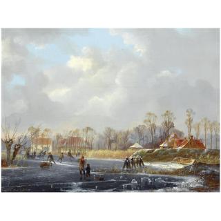 Hendrik Gerrit Ten Cate - Dutch Skaters On A Frozen River