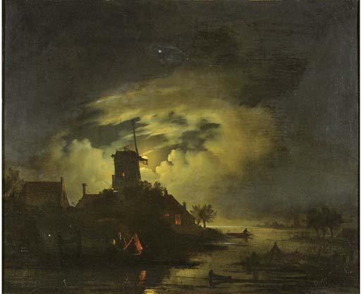 Hendrik Gerrit Ten Cate - Fishing by night