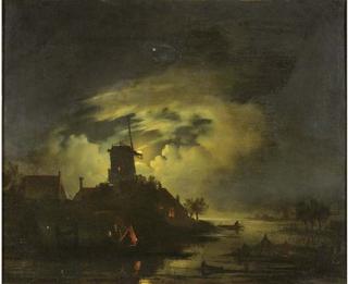 Hendrik Gerrit Ten Cate - Fishing by night