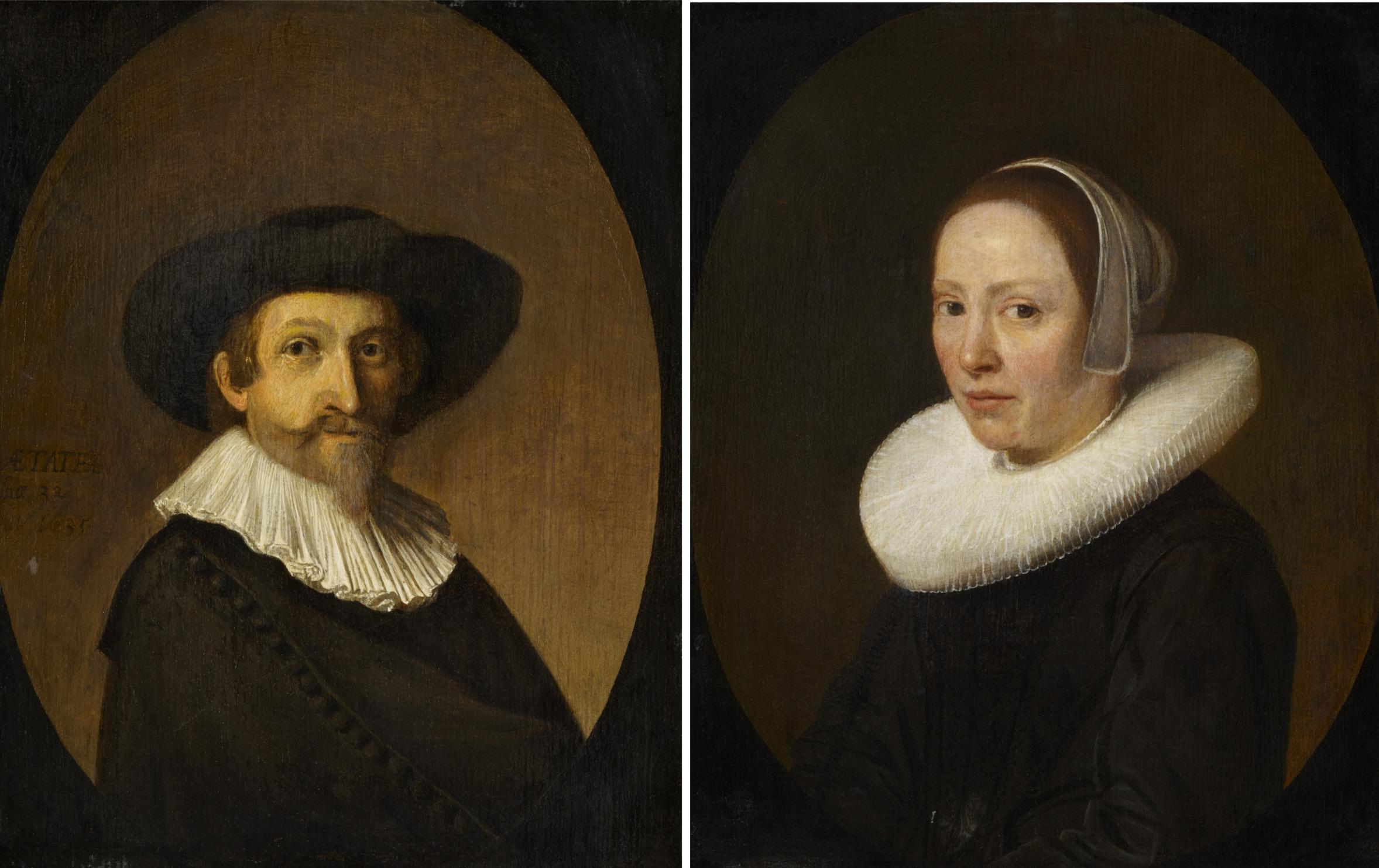 Hendrik Gerritsz Pot - Zwei Gemälde: Damen- und Herrenportrait