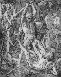 Hendrik Goltzius - Hercules and Cacus (Bartsch.231 (72))