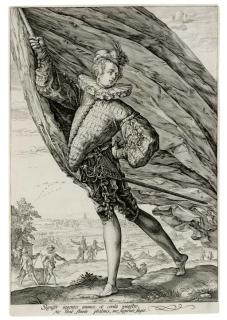 Hendrik Goltzius - The Great Standard-Bearer (B. 125; Holl. 255; S. 253)