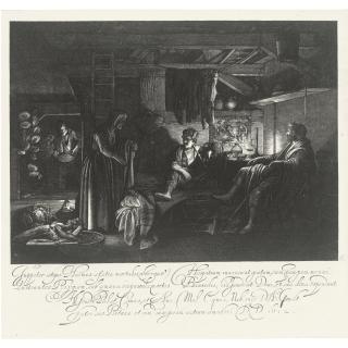 Hendrik Goudt - Jupiter And Mercury In The House Of Philemon And Baucis (Hollstein 6)