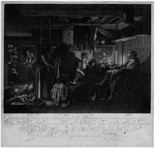 Hendrik Goudt - Jupiter und Merkur in der Hütte von Philemon und Baucis.