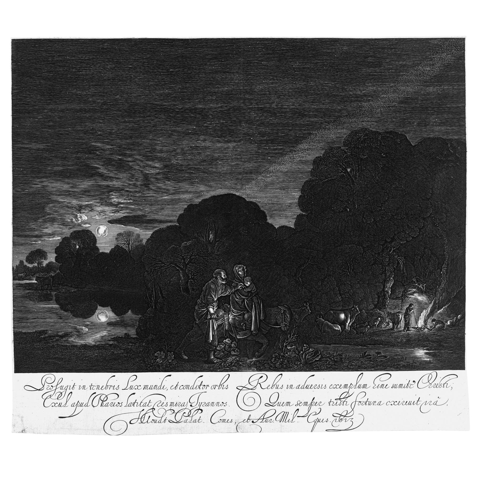 Hendrik Goudt - The Flight Into Egypt (Hollstein 3)