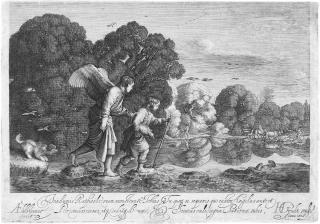 Hendrik Goudt - Tobias mit dem Fisch, in Begleitung des Engels.