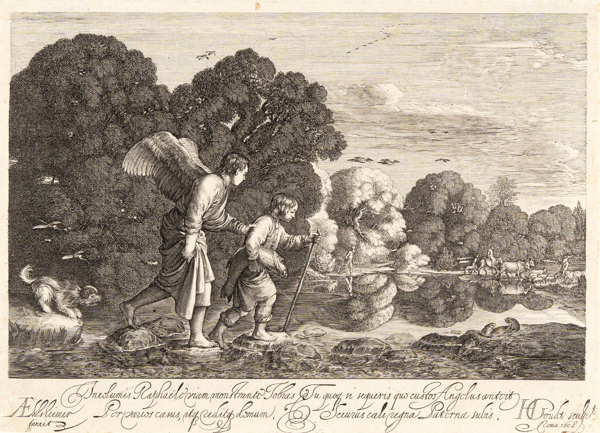 Hendrik Goudt - Tobias mit dem Fisch, in Begleitung des Engels