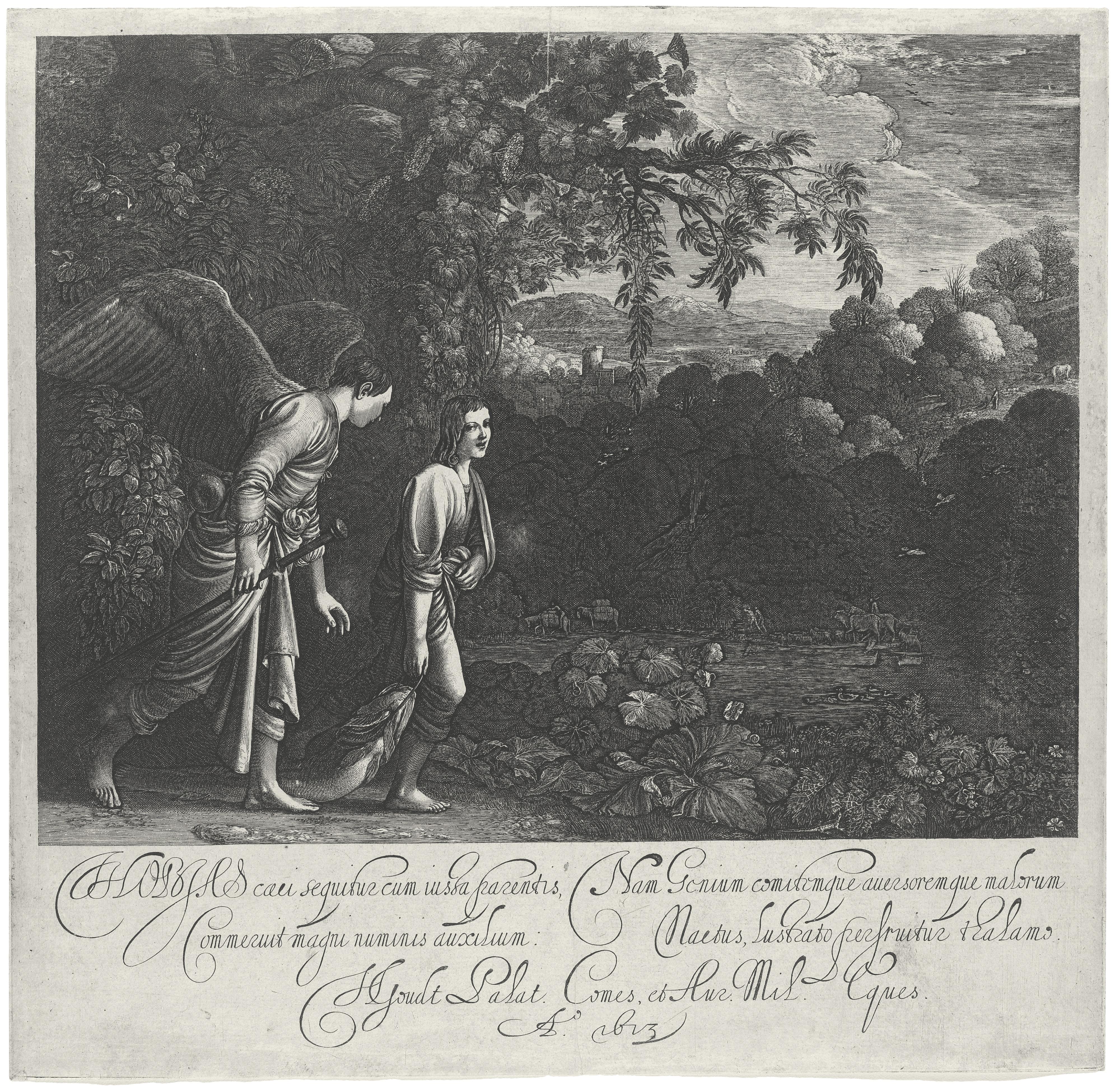 Hendrik Goudt - Tobias With The Angel Dragging The Fish (Hollstein 2)