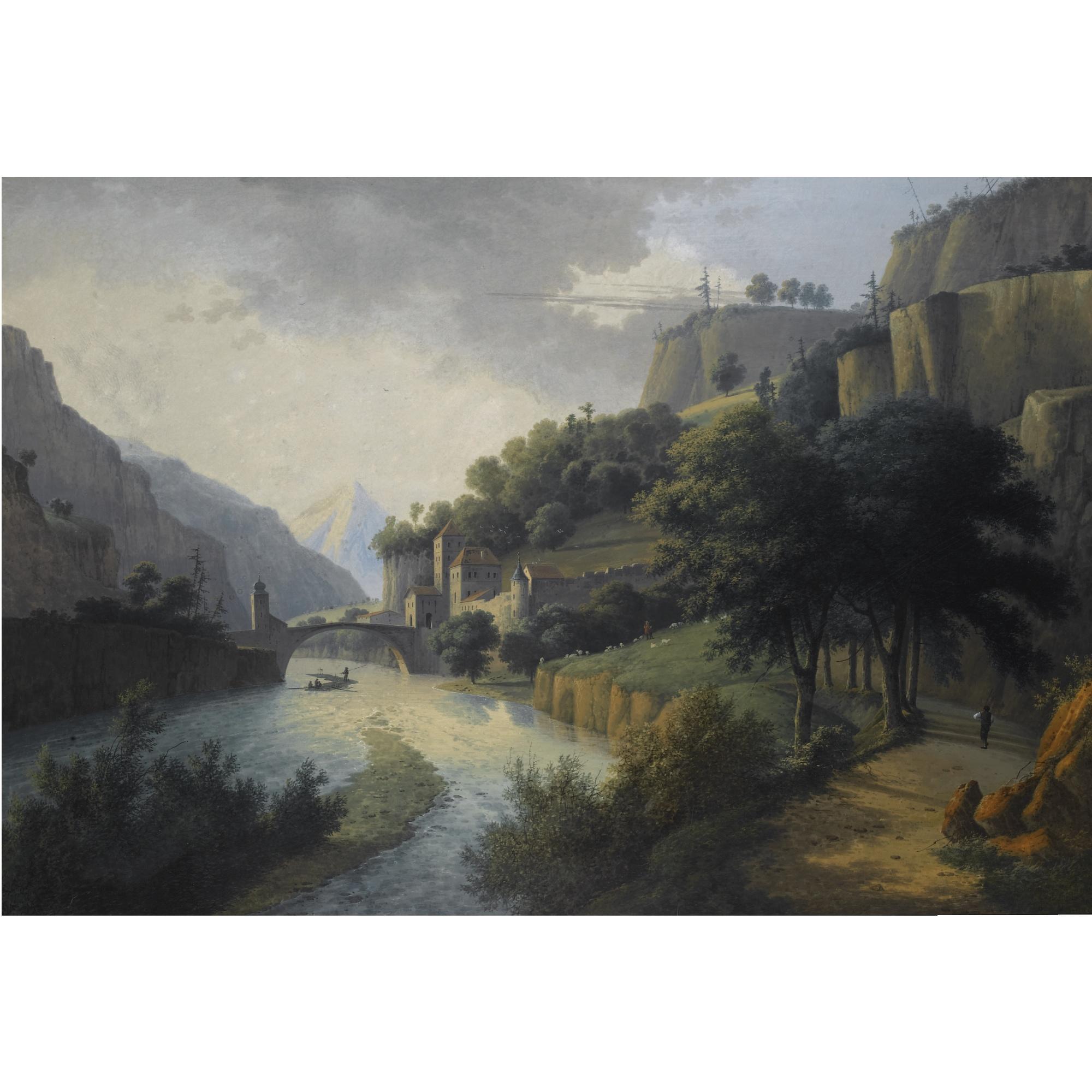 Hendrik Johannes Knip - View Of The Bridge At San Moritz, Switzerland