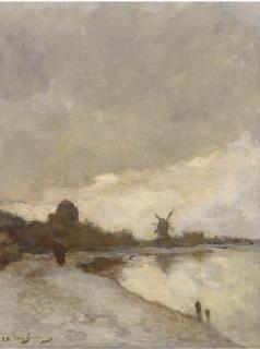 Hendrik Johannes Weissenbruch - A winter\'s day