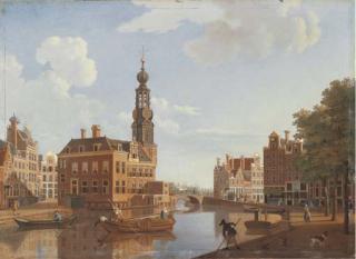 Hendrik Keun - The Singel, Amsterdam, with the Munttorren