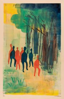 Hendrik Nicolaas Werkman - Folge von 10 Bll.: Chassidische Legenden I.