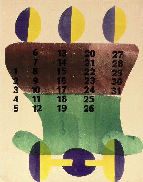 Hendrik Nicolaas Werkman - Kalender 1944 - Calendar 1944 (Dekkers/Van der Spek/De Vries G-240)