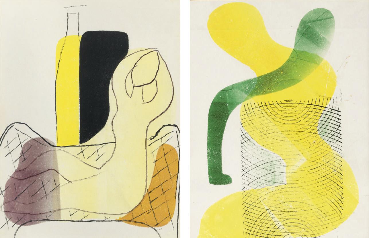 Hendrik Nicolaas Werkman - Woman with medicin bottle - Hot Printing V (Martinet Hot Printing 37-27)