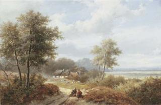 Hendrik Pieter Koekkoek - Wood gatherers