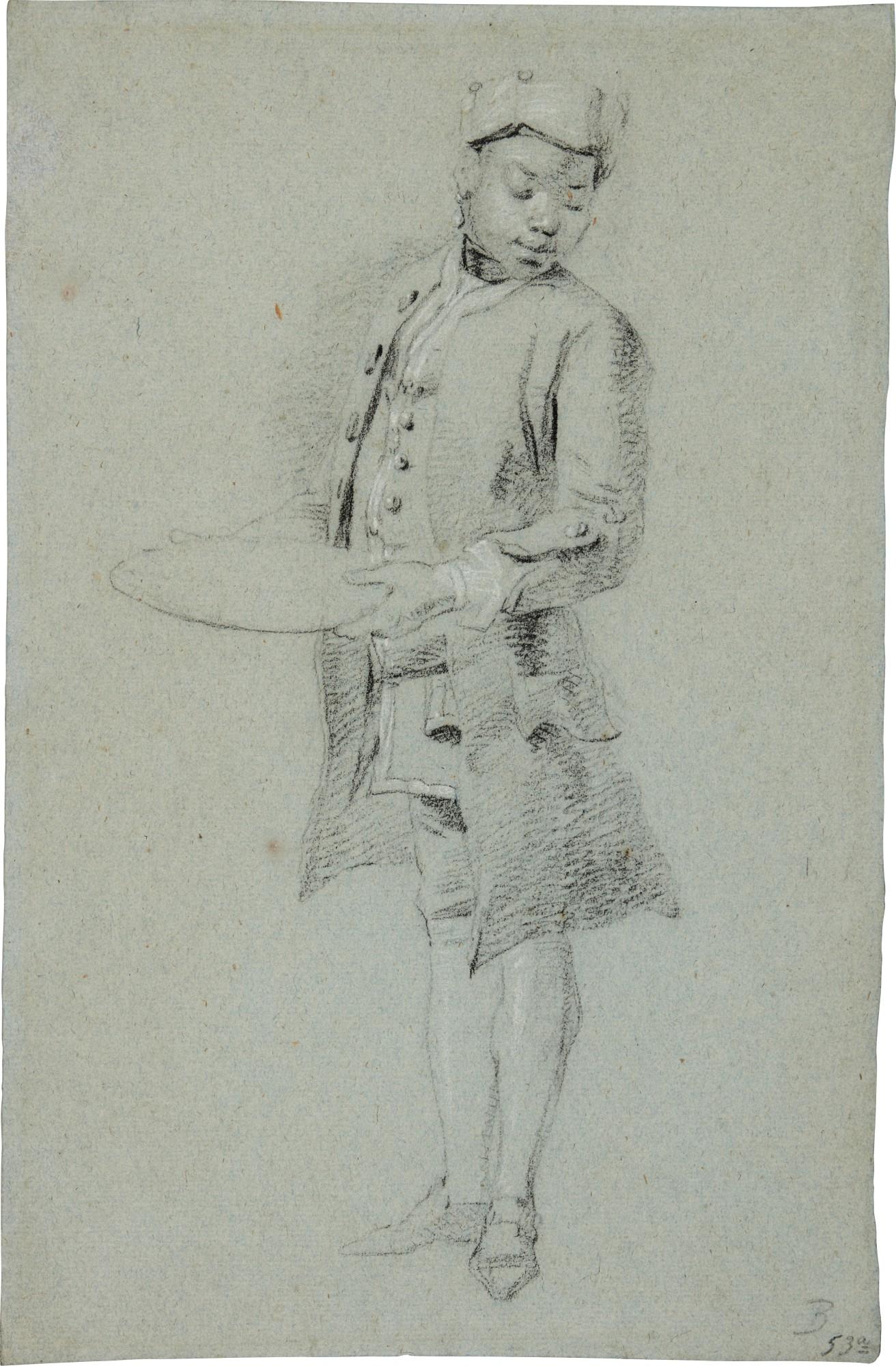 Hendrik Pothoven - Portrait of a young page, probably Guan Anthony Sideron, servant of Willem V, Prince of Orange