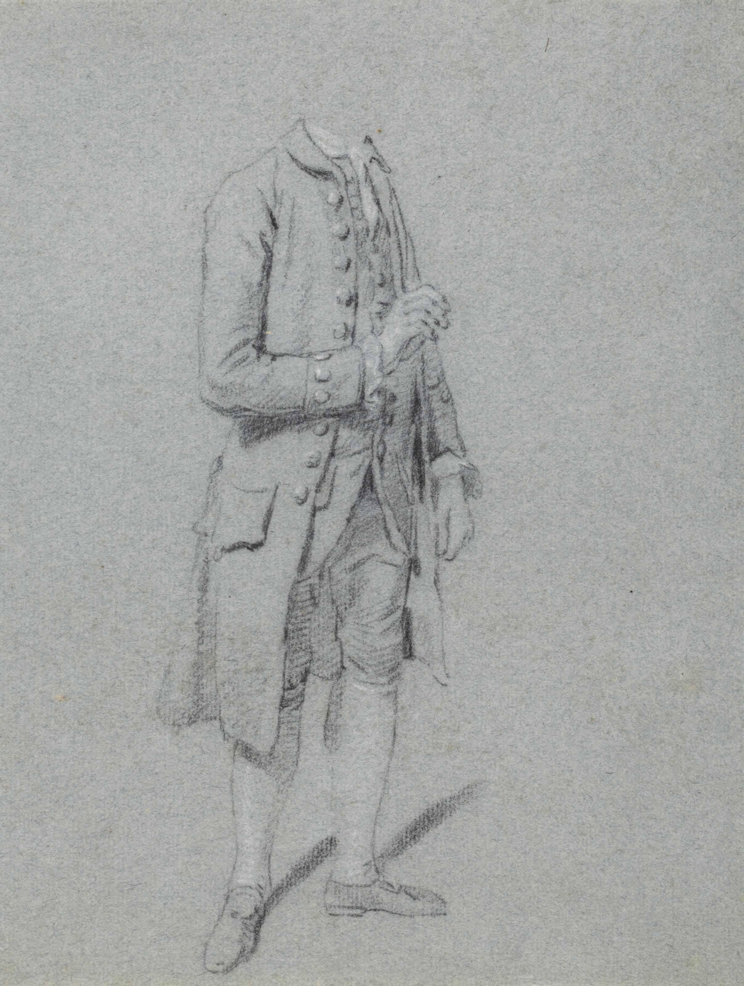 Hendrik Pothoven - Study of a standing man: A costume study for a portrait of Gerrit Swarth