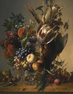 Hendrik Reekers - Dutch still Life With Game And Fruit