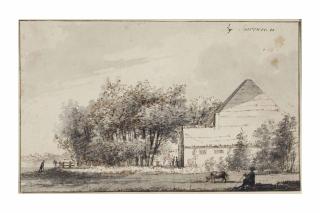 Hendrik Spilman - A house and trees near Spaarnwoude