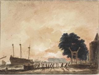 Hendrik Spilman - The Fire At The Zeemagazijn Of The Arsenal In Amsterdam In 1771