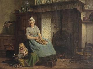 Hendrik Valkenburg - Peeling the potatoes