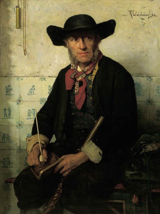 Hendrik Valkenburg - Portrait of a Drentse herder