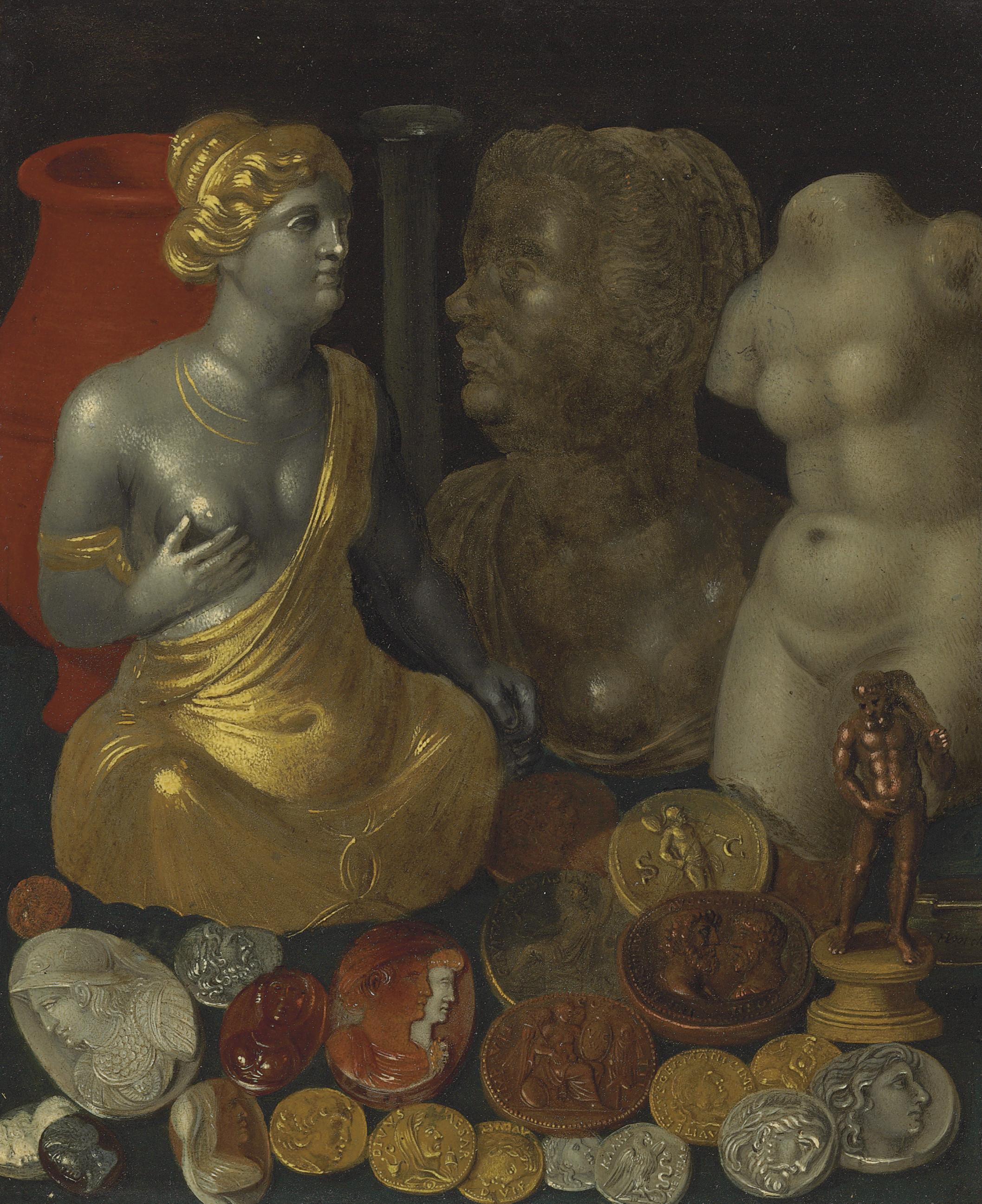 Hendrik van der  Borcht - A Collection of Ancient Objects
