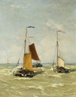 Hendrik Willem Mesdag - Boats At Sea