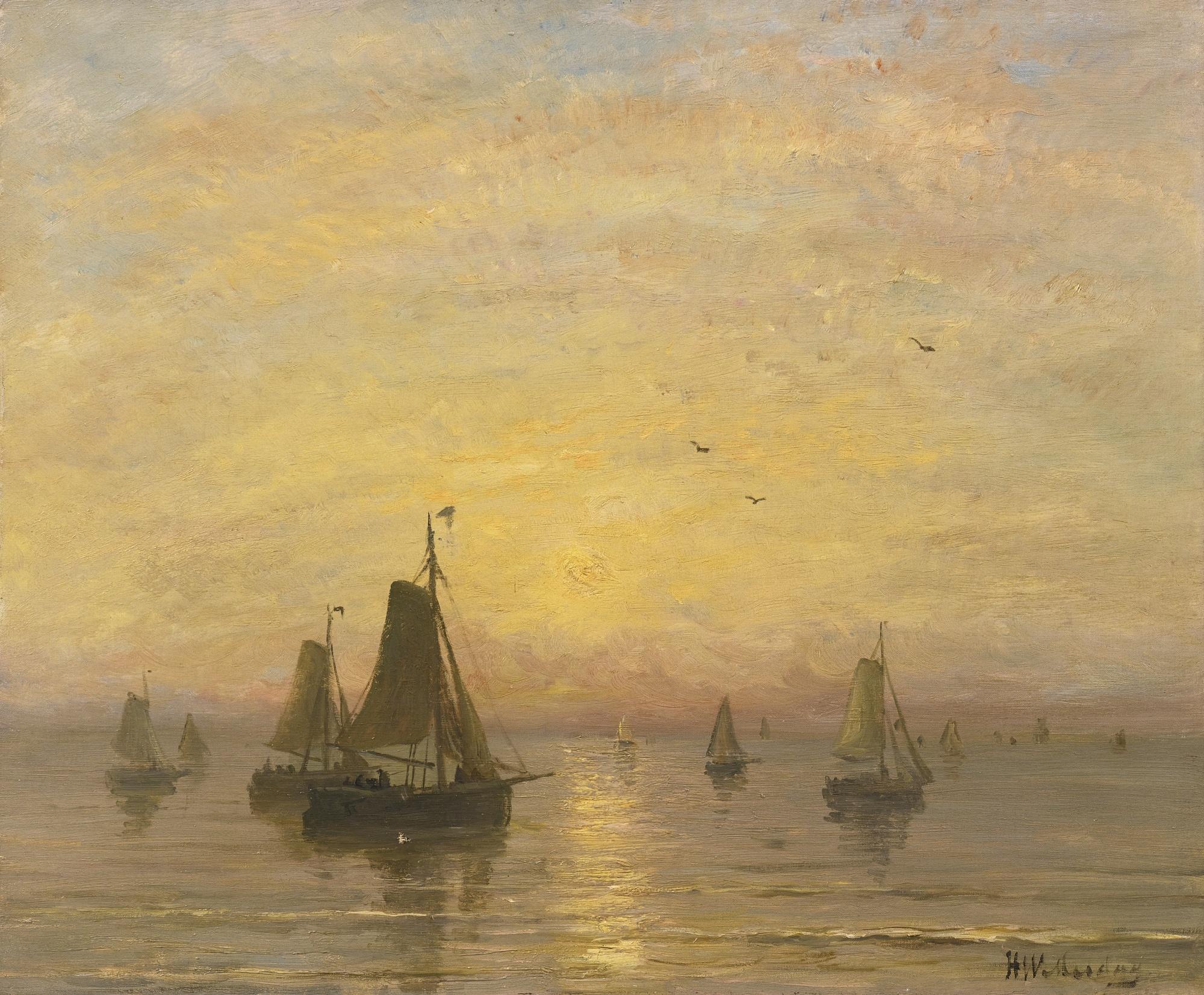 Hendrik Willem Mesdag - Boats On The North Sea