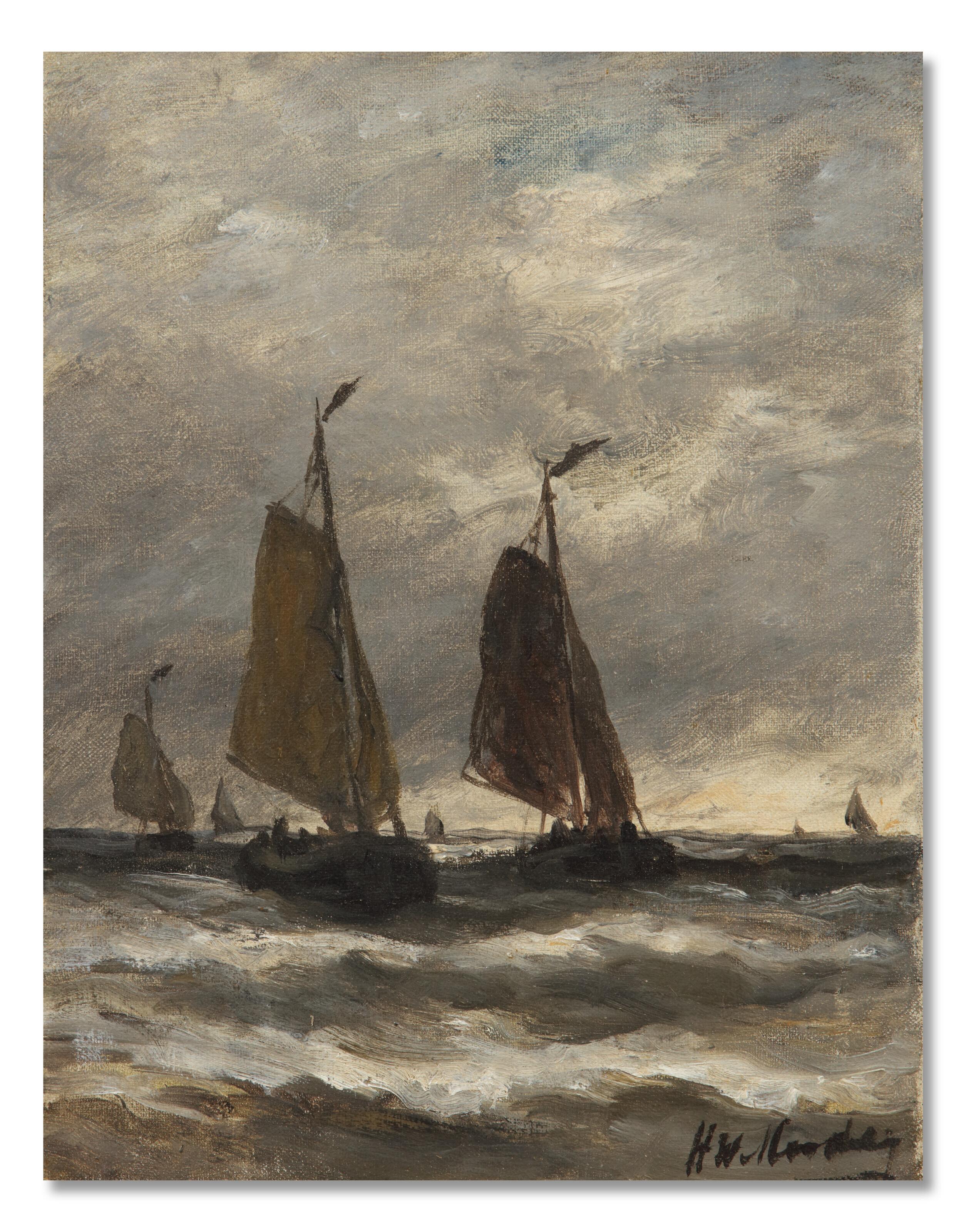Hendrik Willem Mesdag - Bomschuiten at sea