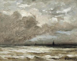 Hendrik Willem Mesdag - Schepen op ruwe zee