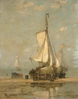 Hendrik Willem Mesdag - Sorting the day\'s catch