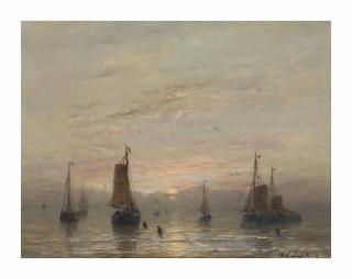 Hendrik Willem Mesdag - Sunset at Scheveningen