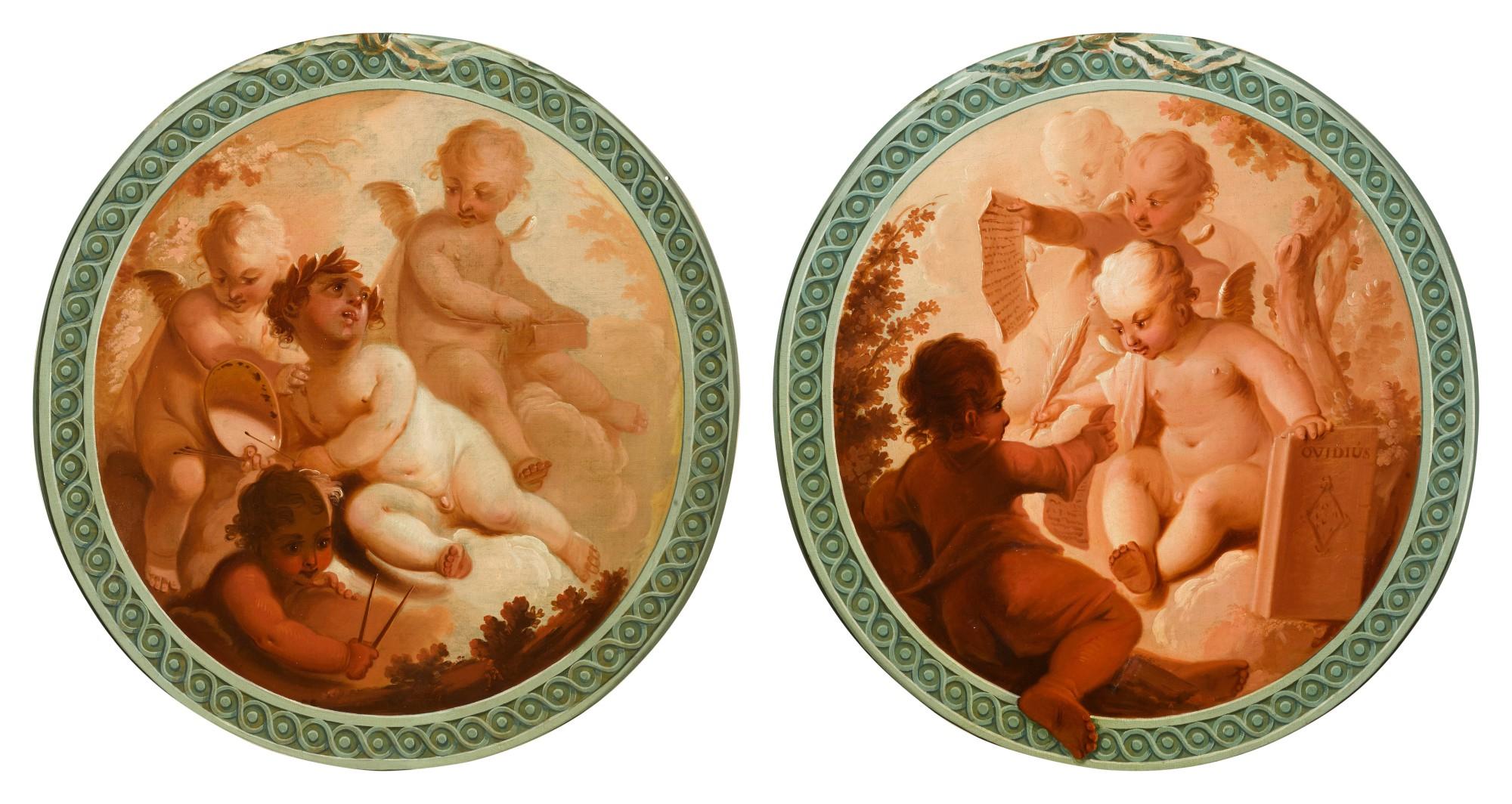 Hendrik Willem Schweickhardt - An Allegory of the Arts; An Allegory of Learning