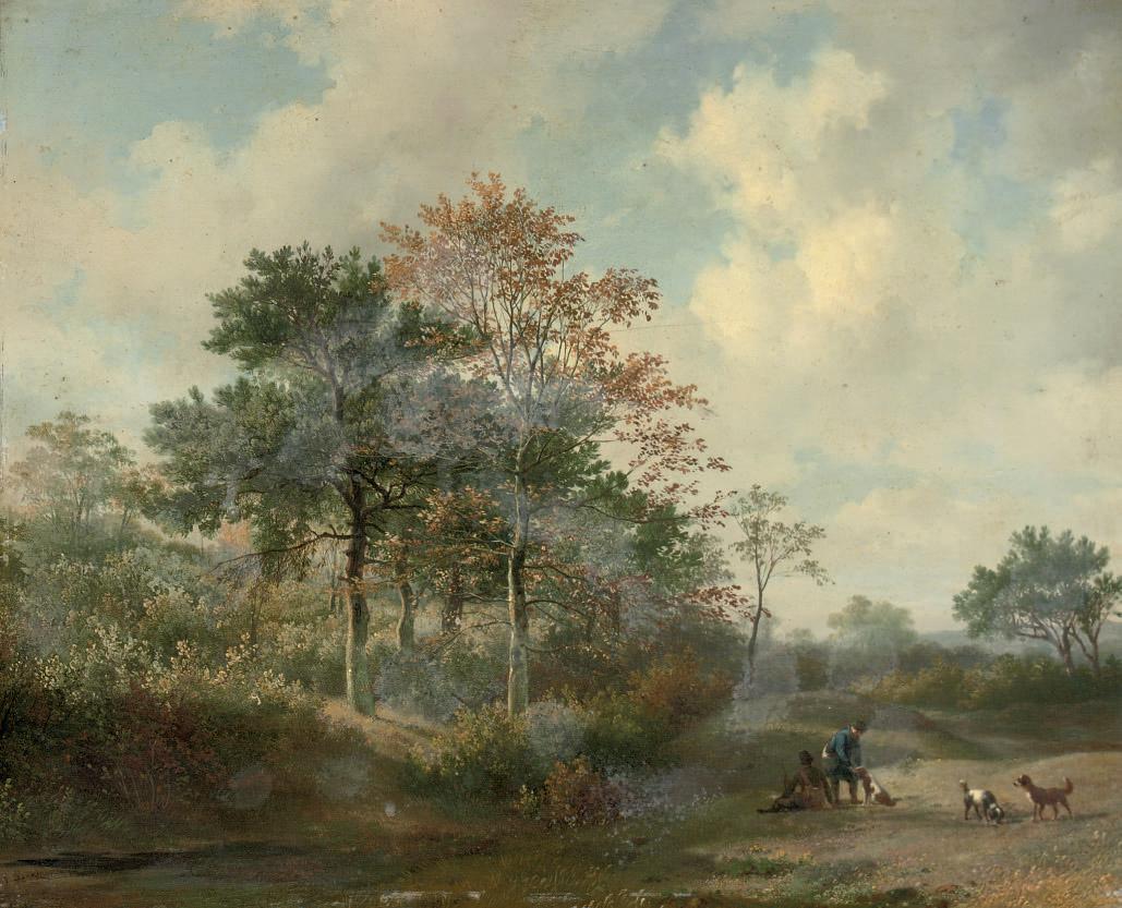 Hendrikus van de Sande Bakhuyzen - Hunters with their dogs