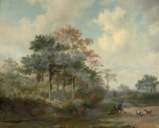 Hendrikus van de Sande Bakhuyzen - Hunters with their dogs