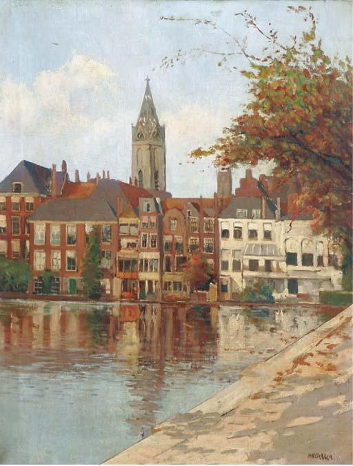Henk Dekker - A Cappriccio View of The Vijverberg, The Hague
