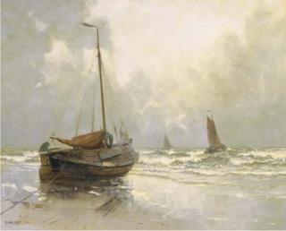 Henk Dekker - Shrimpfishers in the surf