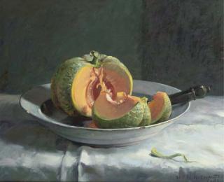 Henk Helmantel - A still life with a pumpkin